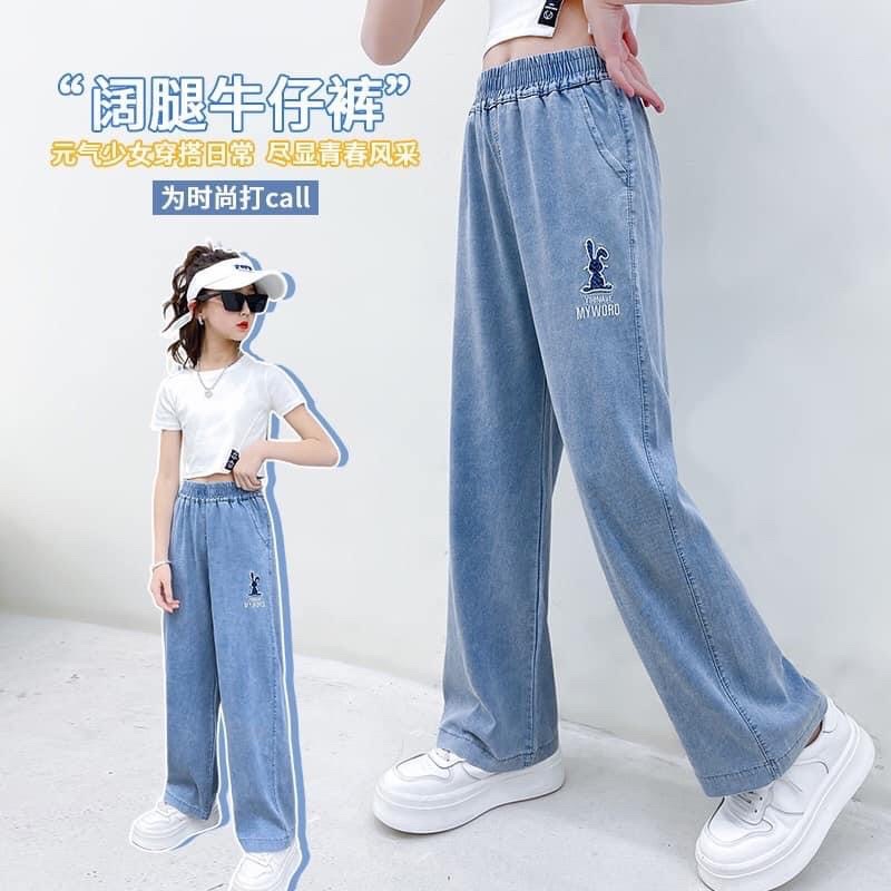 Jean giấy suông bé gái