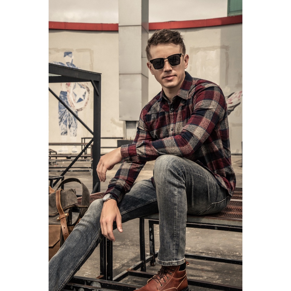 Áo Sơ Mi Flannel Trẻ Trung Just Men 220136