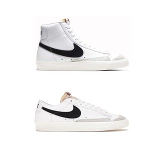 Giày sneaker n.i.k.e blazer mid 77 vintage white black . thể thao nam nữ đen trắng cao cấp full box bill 5 .