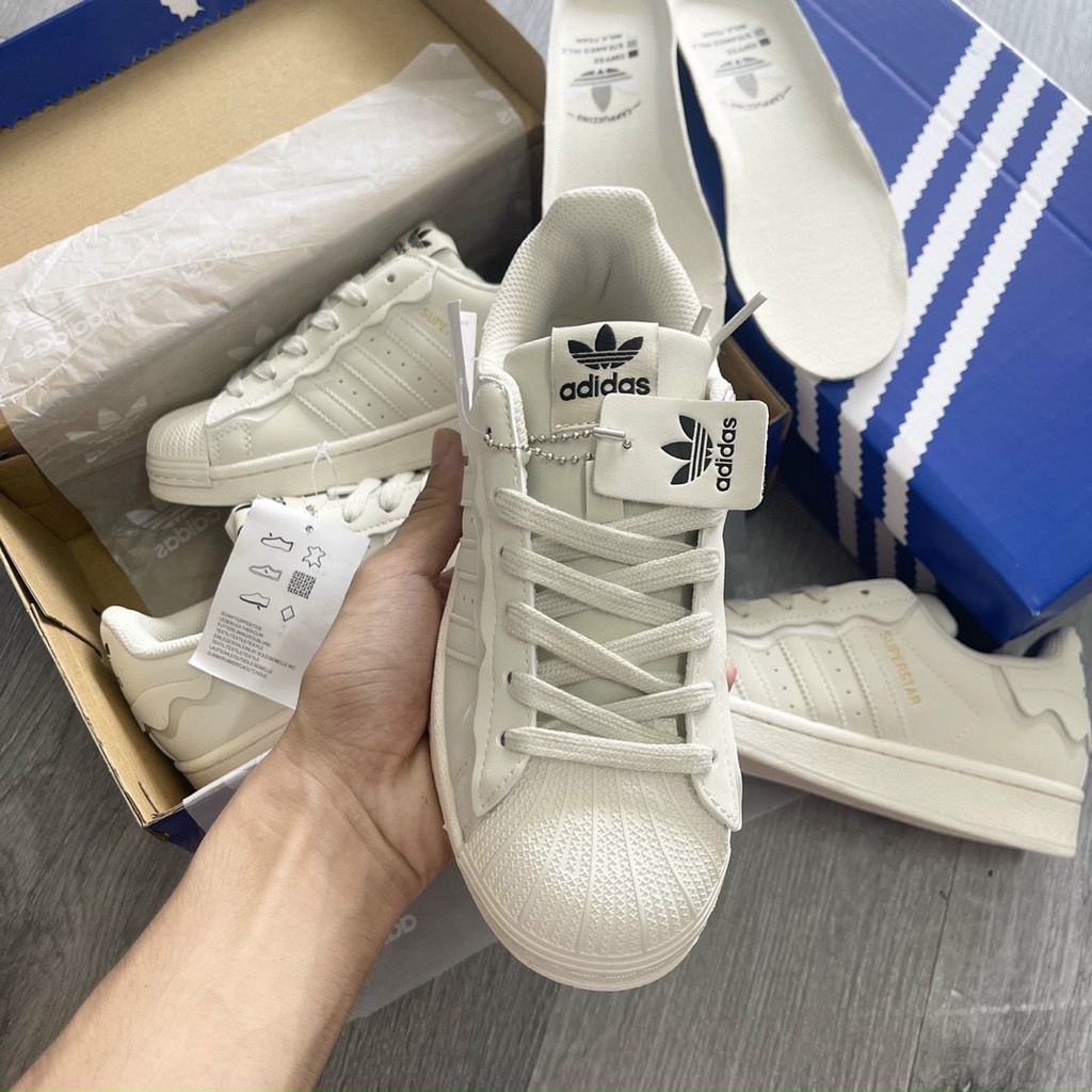 Giày Thể Thao Adidas Superstar Trắng, Giày Sneaker Adidas mũi sò bản S.Cấp full size nữ nam bản mới nhất 2022