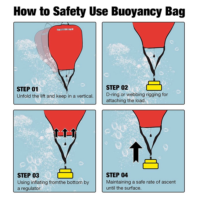 Túi Đựng Phao Bơi Lặn Biển Bằng Nylon Có Thể Nâng Cao (Màu Đỏ)