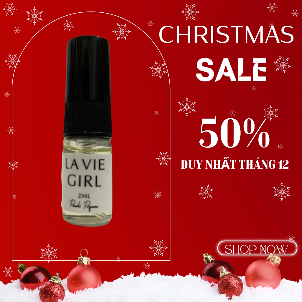 Tinh Dầu Nước Hoa PEMIKI La Vie Est Belle Girl 2ml Dạng Xịt, Tươi Trẻ, Ngọt Ngào Đầy Nữ Tính