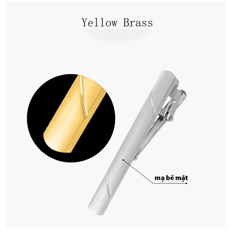 Kẹp cà vạt Nam thời trang kim loại cao cấp KCV01