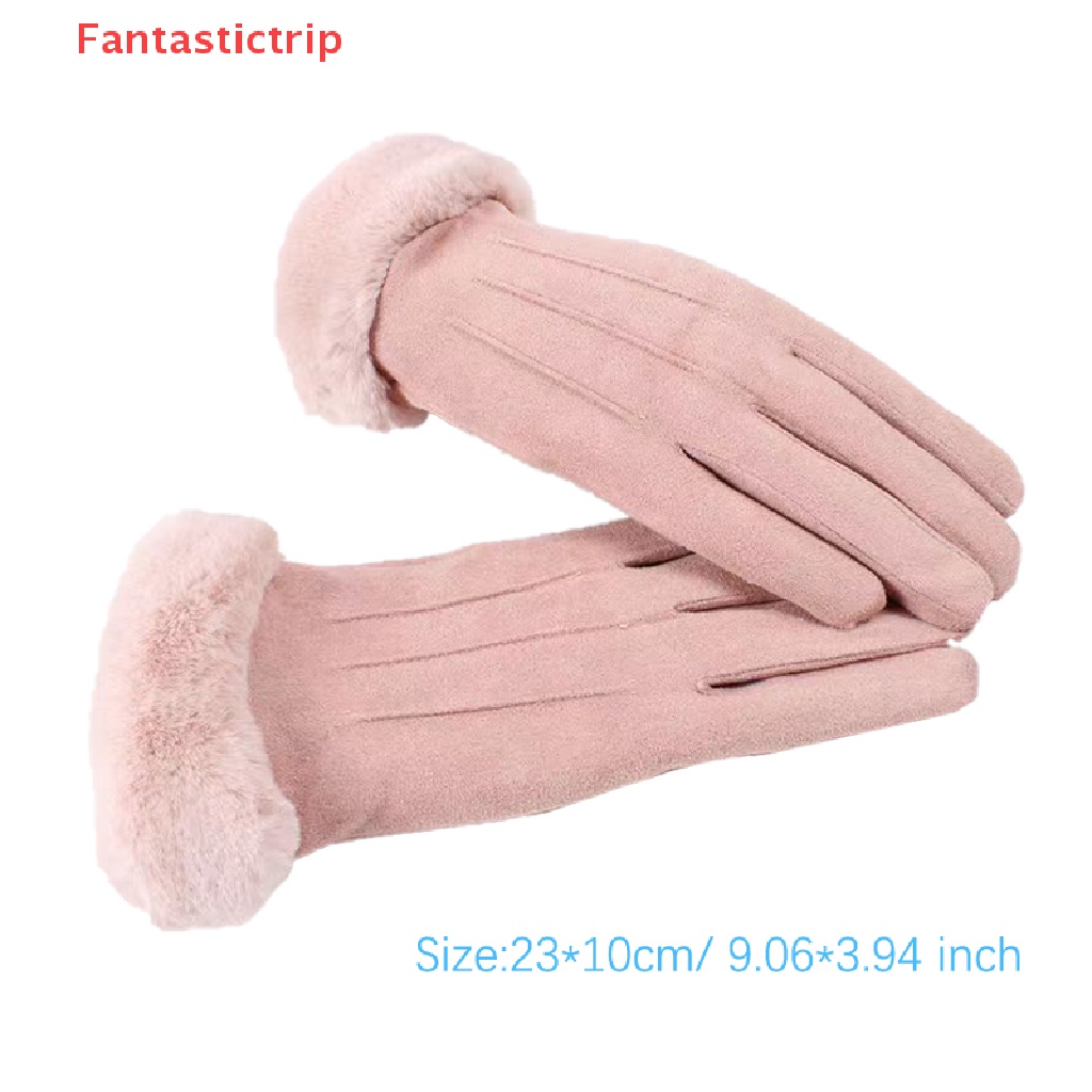 1 Đôi Găng Tay Lái Xe Đạp Chống Gió Có Thể Chạm Màn Hình Cảm Ứng Thời Trang Mùa Đông Mới Dành Cho Bạn Nữ