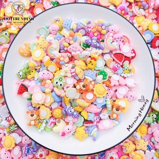Sticker trang trí dễ thương, miếng dán 2d 3d trang trí ốp điện thoại, charm 3d kute trang tri decor