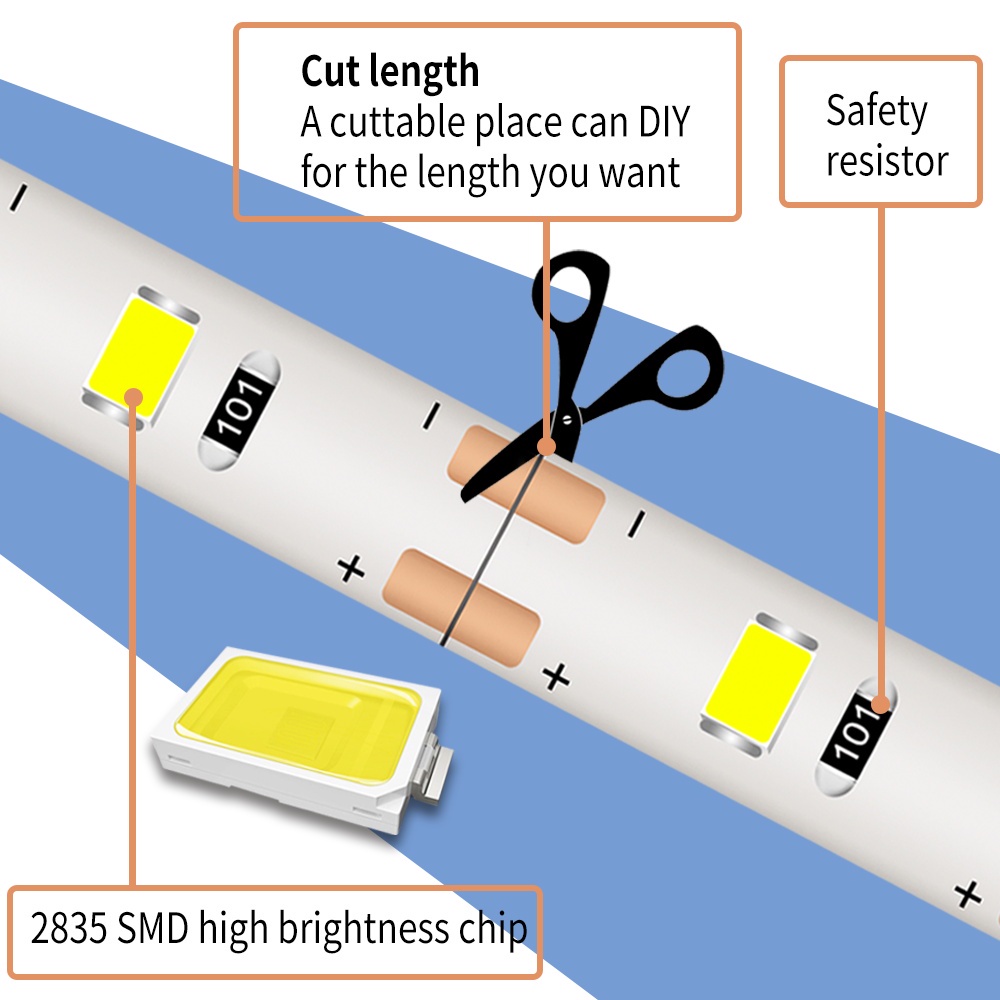 USB Cảm Ứng Thay Đổi Độ Sáng Vanity Gương Tạo Nên Ánh Sáng LED Bàn Trang Điểm Đèn 5V Phòng Tắm Chuỗi Ánh Sáng Trang Điểm Gương Dải 1/2/3/4/5M