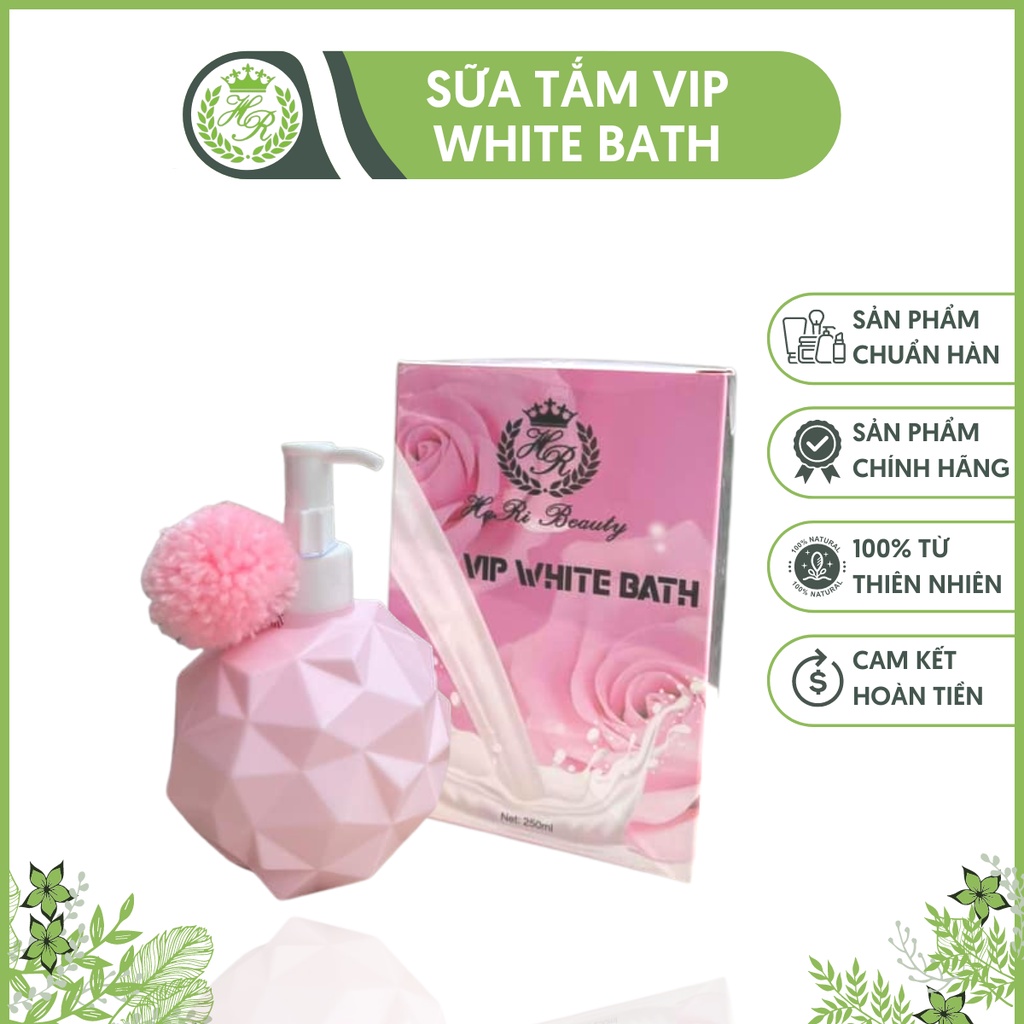 Sữa Tắm Vip White Bath Chai 250Ml Trắng Da Bật Tông Dưỡng Ẩm Loại Bỏ Bụi Bẩn Tẩy Tế Bào Chết