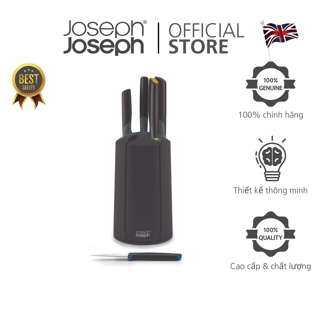 Bộ dao 5 cái đế xoay cao cấp Joseph Joseph Elevate™ - 000719 (thiết kế độc quyền)