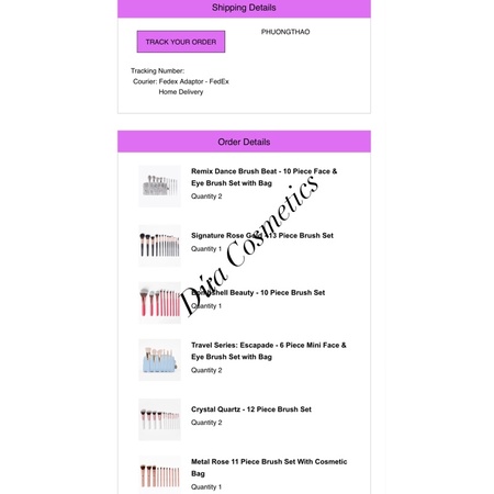 Bộ cọ trang điểm BH Cosmetics