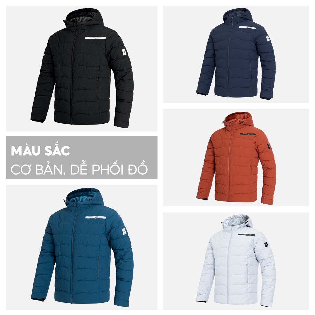 Áo Khoác Phao Nam 5S Có Mũ, Chần Bông Kháng Khuẩn Cao Cấp, Siêu Ấm