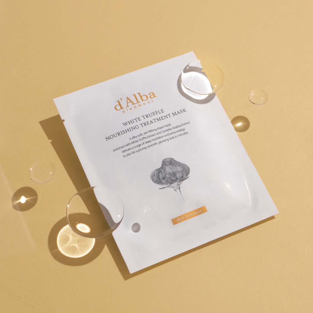 [d'Alba Official] Mặt nạ giấy thuần chay White Truffle Nourishing Treatment Mask 1 cái