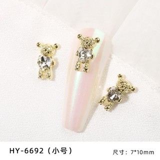 Charm gấu ôm đá  đính móng