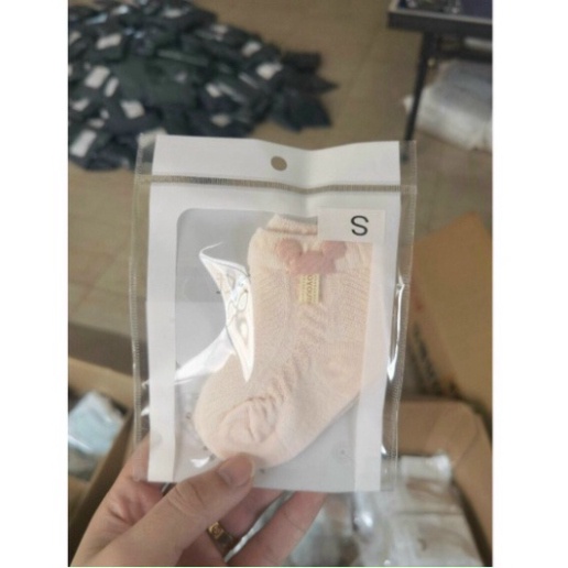 Tất lưới cho bé gái bé trai từ 0 đến 2 tuổi vải cotton thoáng mát, tất cho bé gái bé trai phong cách Hàn Quốc dễ thương