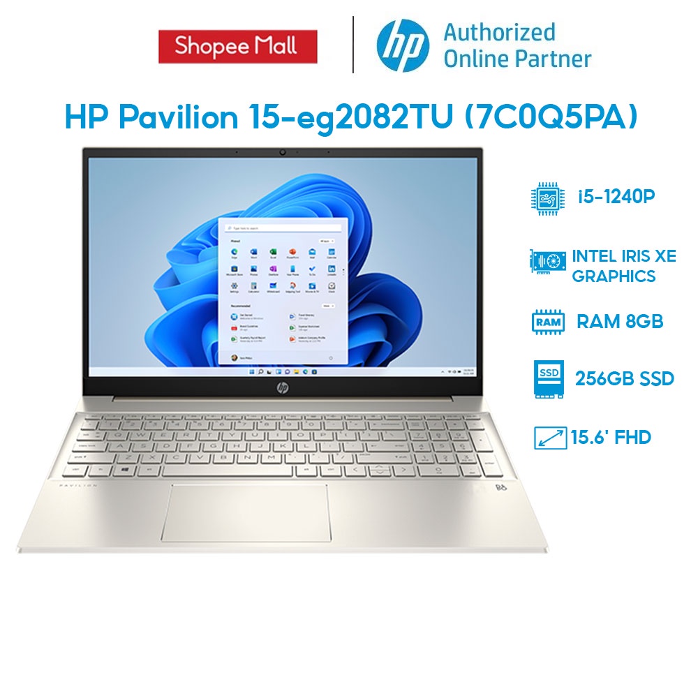 [Mã ELHP12 giảm 12% đơn 10TR] Laptop HP Pavilion 15-eg2082TU 7C0Q5PA i5-1240P | 8GB | 512GB | 15.6' FHD | Win 11