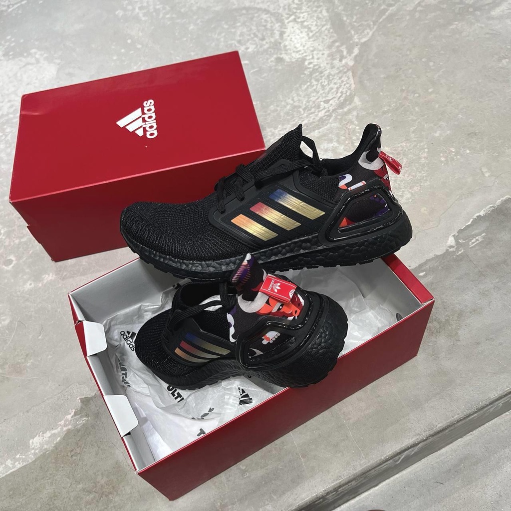 Giày Ultra Boost 20 Chính Hãng🔴FREESHIP🔴Adidas Ultraboost 20 Black Galaxy ISS - Giày Sneaker Thể Thao Adidas Auth EG1341