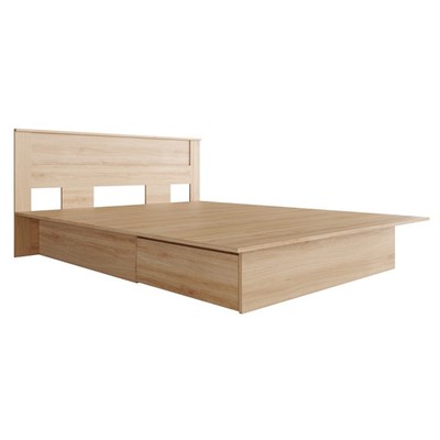 GRAMERCY, Giường ngủ 2 hộc tủ kéo phong cách hiện đại BED_058, 206x85cm, Giường ngủ gỗ Scandi Home
