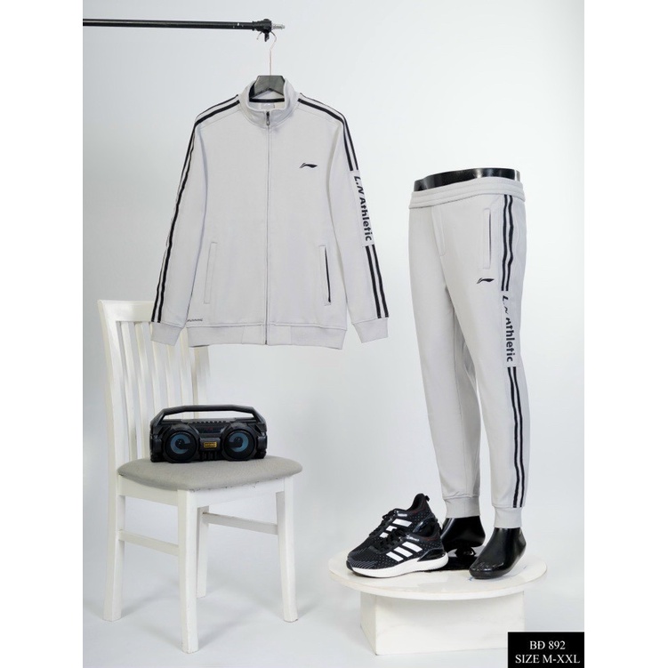Đồ thể thao nam mùa đông dài tay LI-NING nỉ hàng hiệu cao cấp  Hàng loại 1 Bộ nam thu đông mặc nhà dày dặn bền đẹp