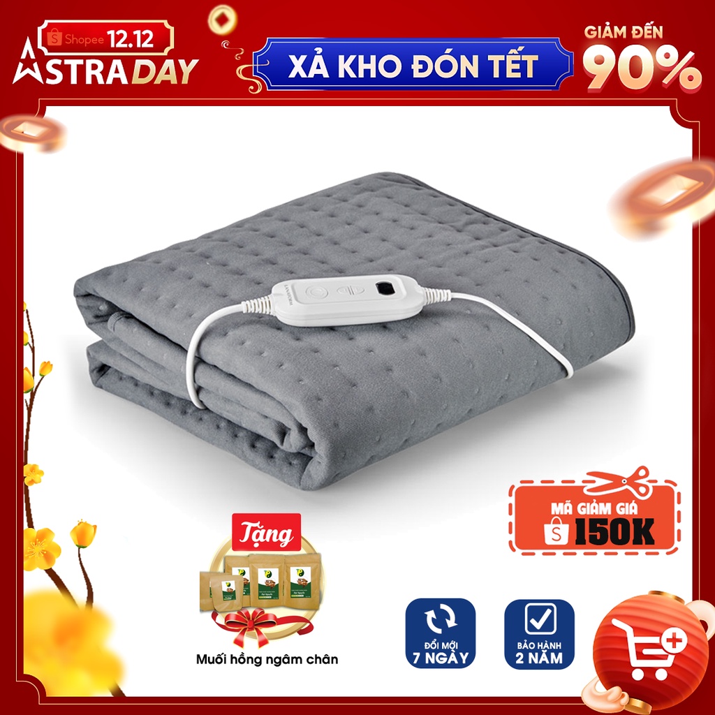 Đệm điện đơn sưởi ấm Lanaform S3 (170x80cm)- Nhập khẩu Bỉ chính hãng