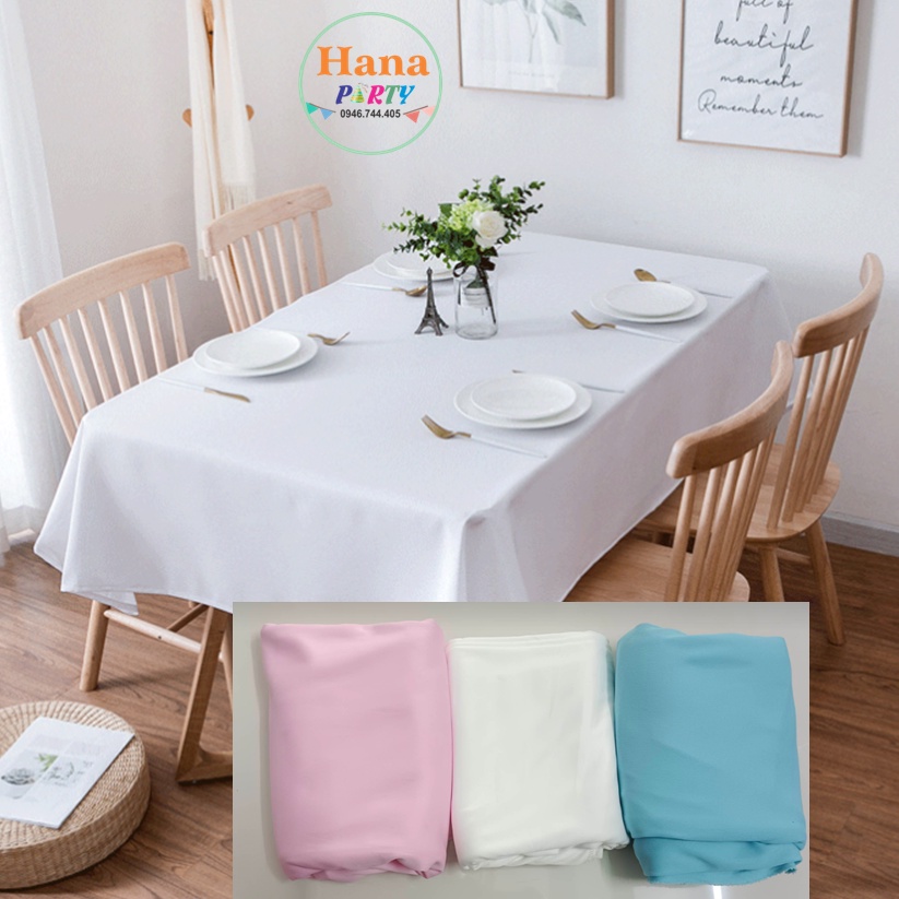 KHĂN TRẢI BÀN VẢI TRƠN 1,5m x 2m Trang trí sinh nhật tiệc cưới