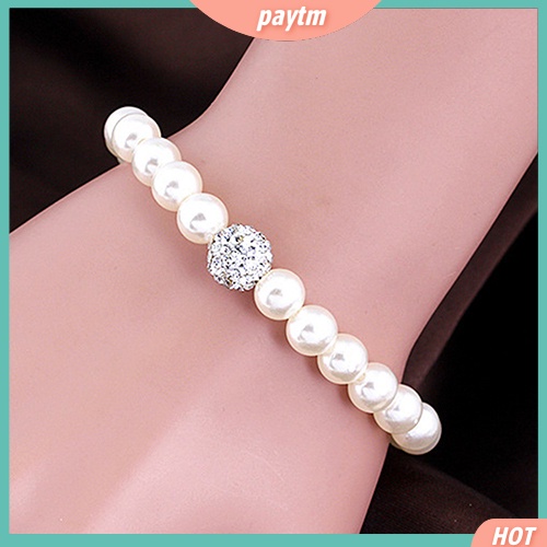 (PTM) Bộ trang sức cô dâu đính ngọc trai nhân tạo