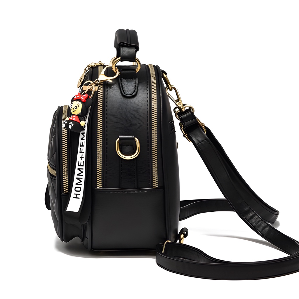 M40 Ba lô thời trang nữ 134Store vừa đeo vai, vừa đeo chéo kèm móc khóa