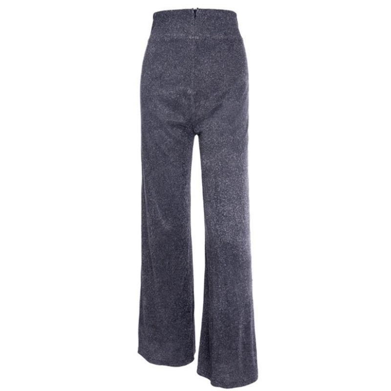 Xiangbao Quần Dài Ống Thẳng Lưng Cao Lấp Lánh Thư Giãn Dành Cho Nữ Dự Tiệc Câu Lạc Bộ