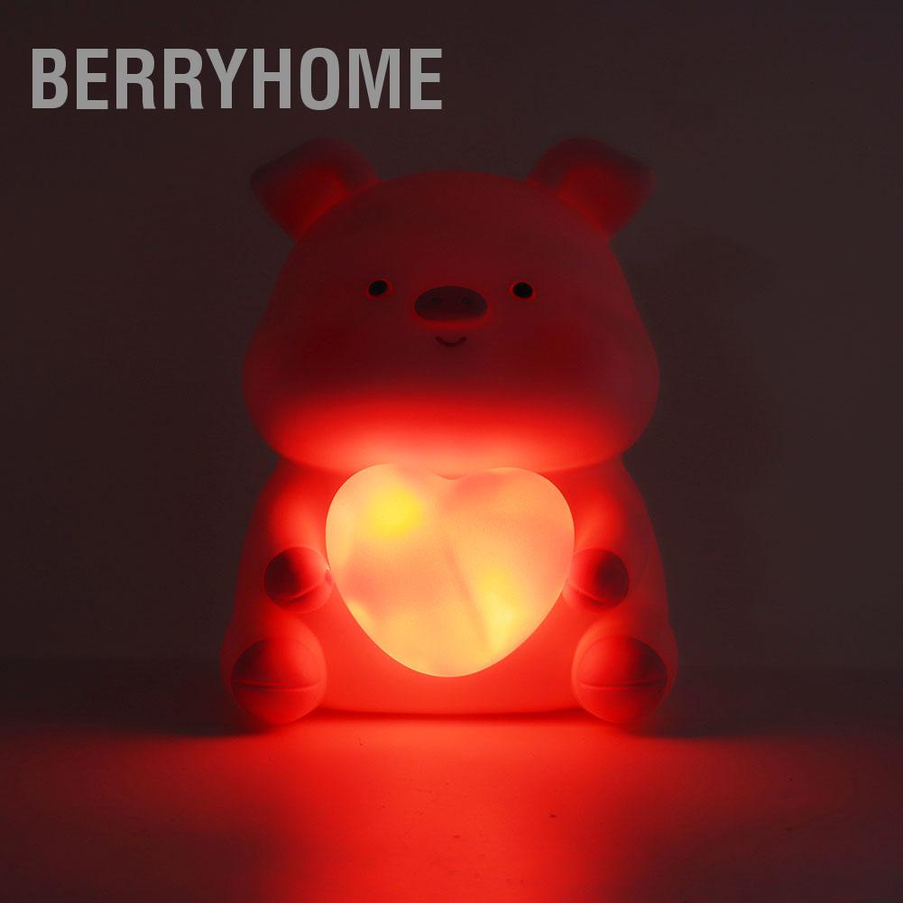 Phim Hoạt Hình Dễ Thương Con Heo Tiết Kiệm Hộp Bình Có Đèn Ngủ Trang Trí Nhà Cửa Trẻ Em Quà Tặng BerryHome~