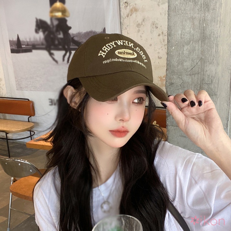 Mũ Lưỡi Trai In Chữ Phong Cách Retro Cho Nữ