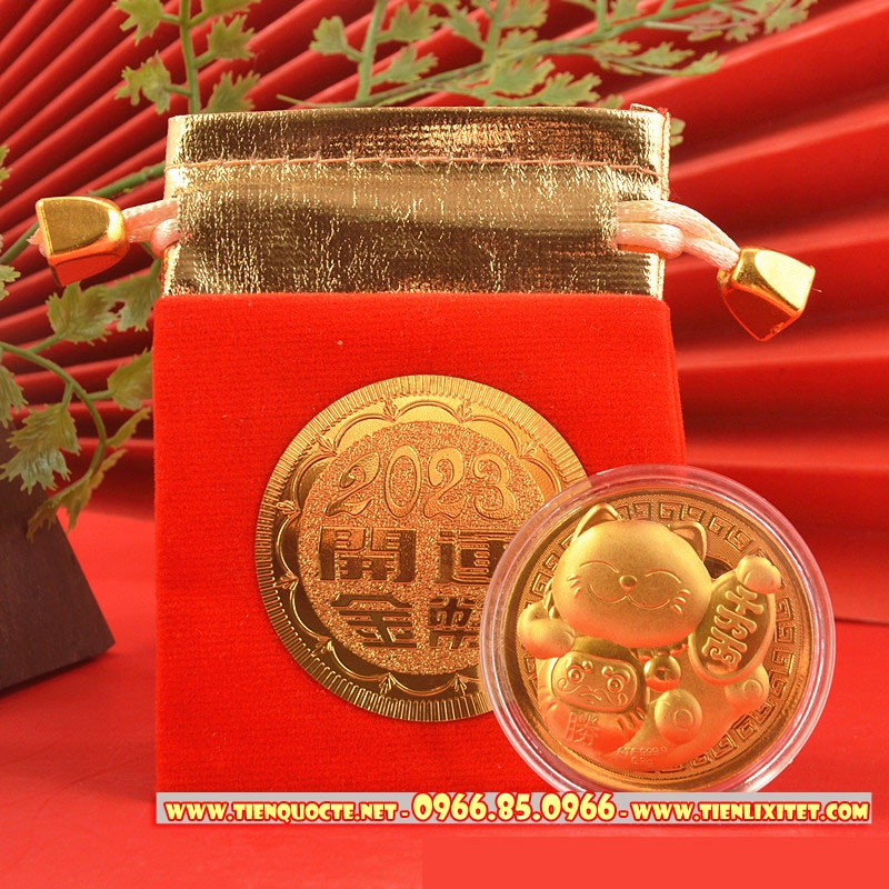 Bao Lì Xì Mèo Vàng 24K Tết Nhâm Dần 2023 (M4) FREE SHIP Lì Xì mèo Vàng Thần Tài May Mắn Ý Nghĩa