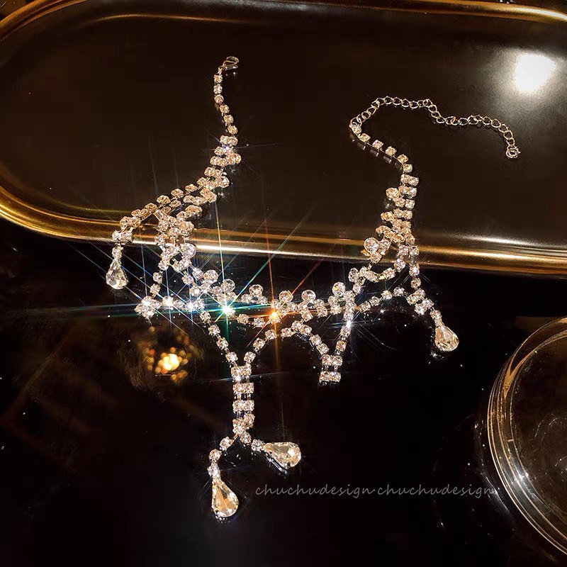 Vòng cổ chocker đá bling bling