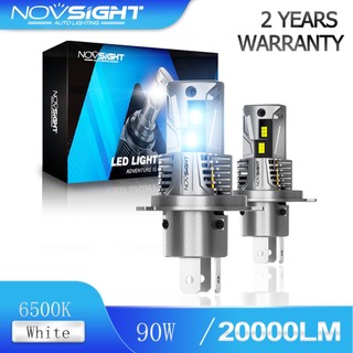 Novsight đèn pha led n62 h4 90w 20000lm 6500k ánh sáng trắng siêu sáng dành cho ô tô / mô tô