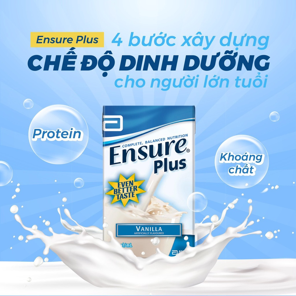 Sữa nước Ensure Abbott vani nội địa Úc hộp 200ml ml (thùng 27 hộp) Extaste