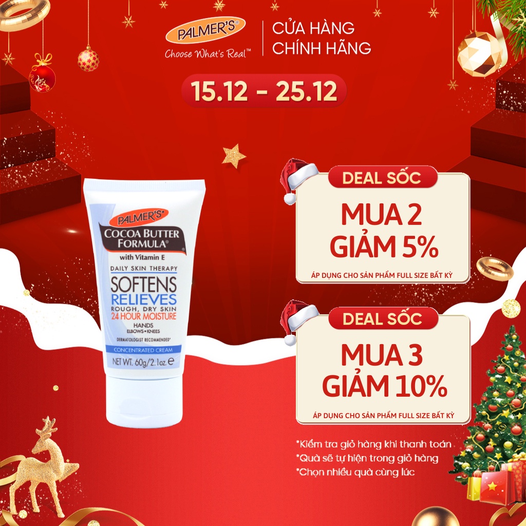 Kem dưỡng da tay mềm mịn cho da khô Bơ Cacao Palmer's 60g