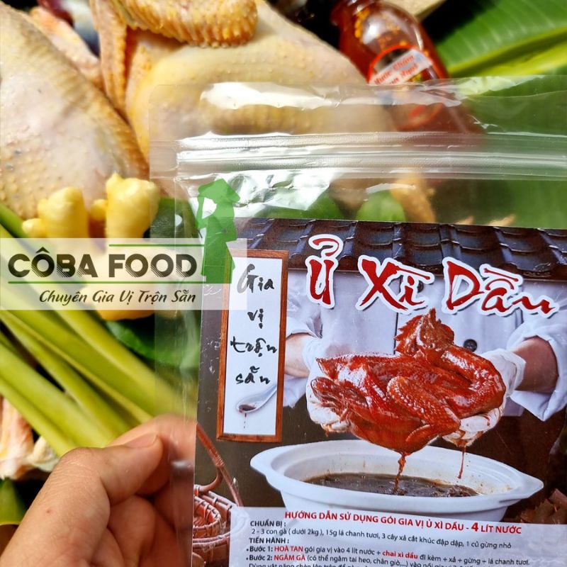 combo 2 sét gia vị gà ủ xì dầu tặng kèm 1 chai nước chấm thần thánh siêu ngon 100ml