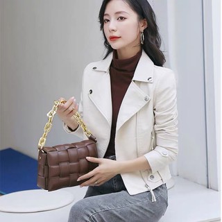 [XẢ KHO 3 NGÀY] Áo da nữ Quảng Châu bền đẹp bảo hành 2 năm không bong tróc mẫu mới màu hồng be nâu tây đen 2019 928