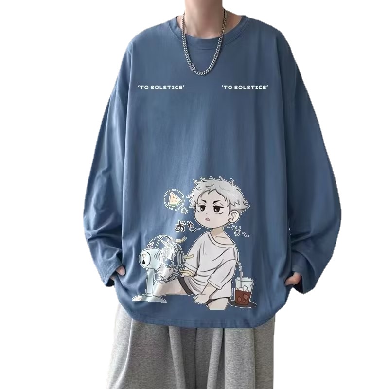 Áo Thun Tay Ngắn In Họa Tiết Hoạt Hình Phong Cách Nhật Bản Cho Nam Nữ