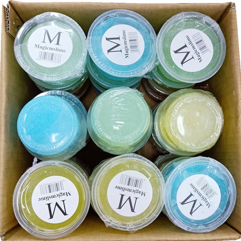 Slime chữ M magic kim tuyến nhũ Đồ chơi hũ slam chất nhầy ma thuật squishy
