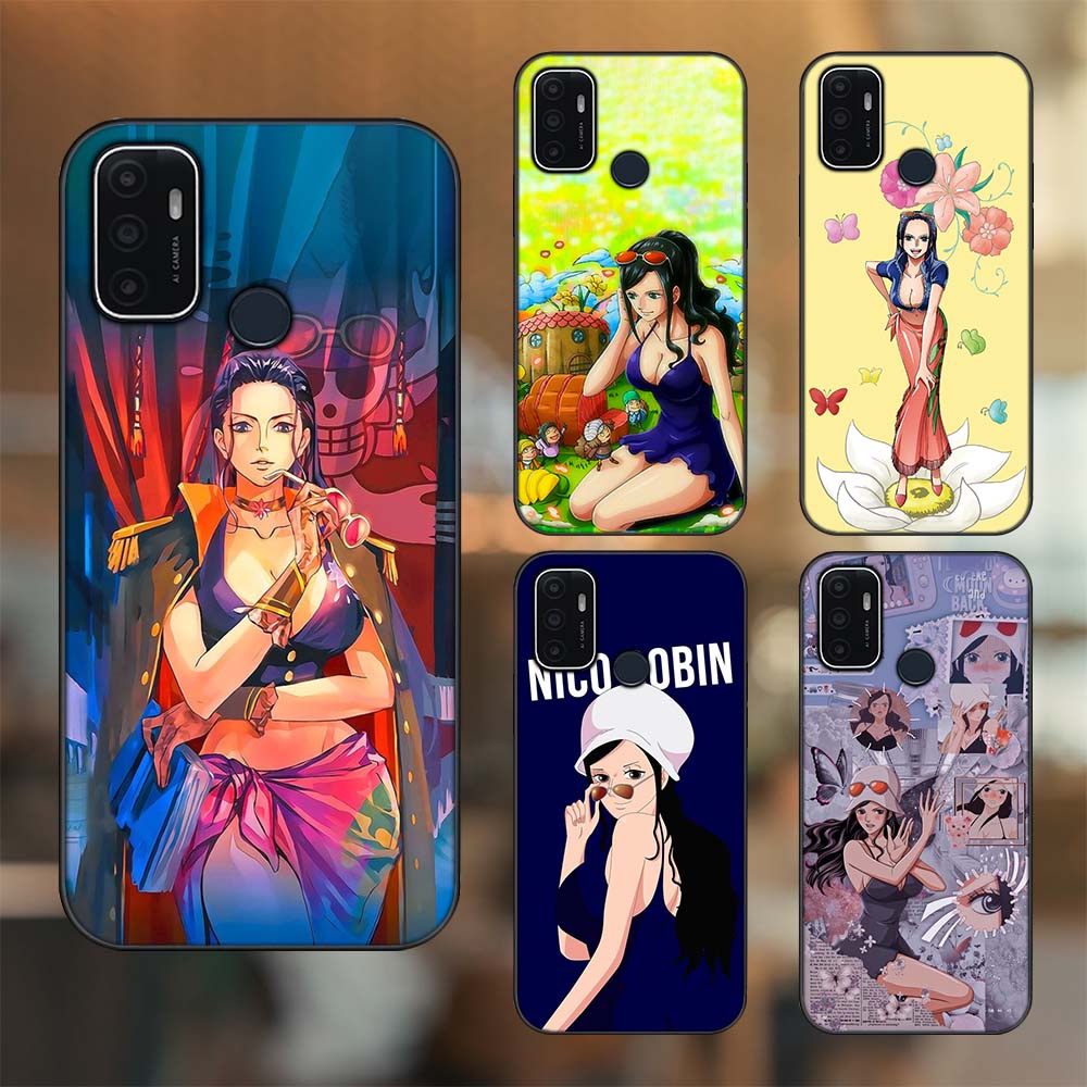 Ốp lưng Oppo A53 viền đen in hình Nico Robin One Piece Đảo Hải Tặc
