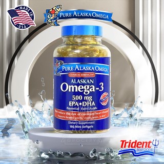 Mỹ 💯% • dầu cá tuyết khoẻ tim, bổ não, sáng mắt • pure alaska omega 3 epa•dha 500 mg