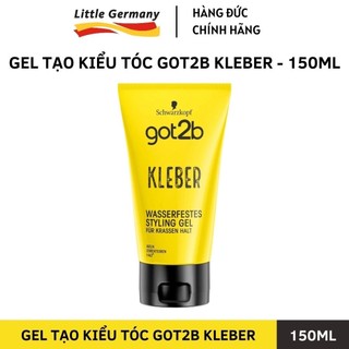 Gel vuốt tóc nam Schwarzkopf Got2b Kleber 150ml - Độ cứng mạnh - Hàng nội địa Đức
