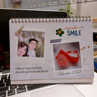 Lịch để bàn 15×21cm, ghi chú, planner, thiết kế bìa theo yêu cầu | schepub handmade