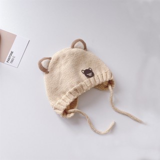 [BeYeu] Mũ len gấu bịt tai ấm áp cho bé (Vòng đầu 45-48cm)