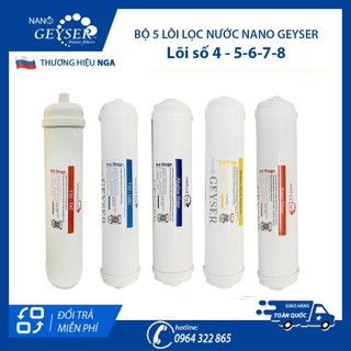 Combo bộ 5 lõi khoáng số 4, 5 ,6, 7, 8 nano geyser