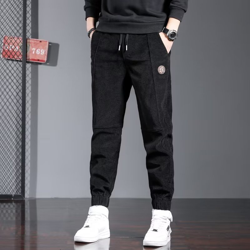 Quần Legging Thể Thao Chất Liệu Nhung Kẻ Thời Trang Dành Cho Nam Giới Có Size M-5XL