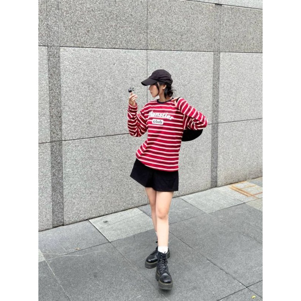 Áo Thun Tay Dài Dáng Rộng Hoạ Tiết Kẻ Sọc Ngang 3 Màu Tuỳ Chọn - Monstier Le Nice Striped Tee