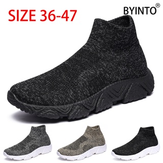 Giày Thể Thao Cổ Cao Đế Mềm Siêu Nhẹ Size Lớn 36-47 Thời Trang Cho Nam Nữ