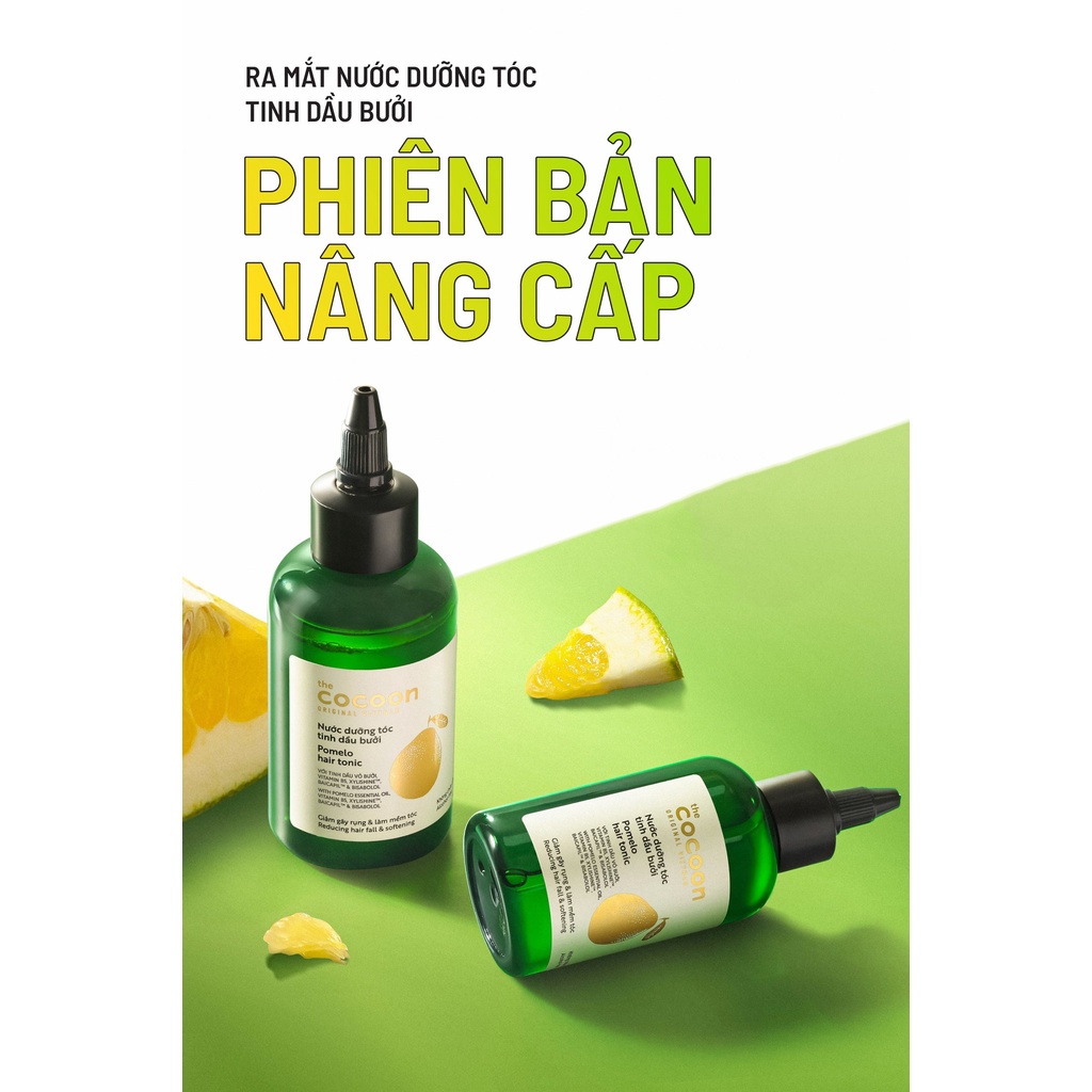 Bản Nâng Cấp - Nước Dưỡng Tóc Tinh Dầu Bưởi Pomelo Cocoon 140ml - 310ml Thuần Chay