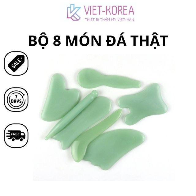 Bộ ấn huyệt 8 món bằng đá thiên nhiên mát xa mặt cổ vai toàn thân lưu thông khí huyết giảm căng thăng xua tan mệt mỏi