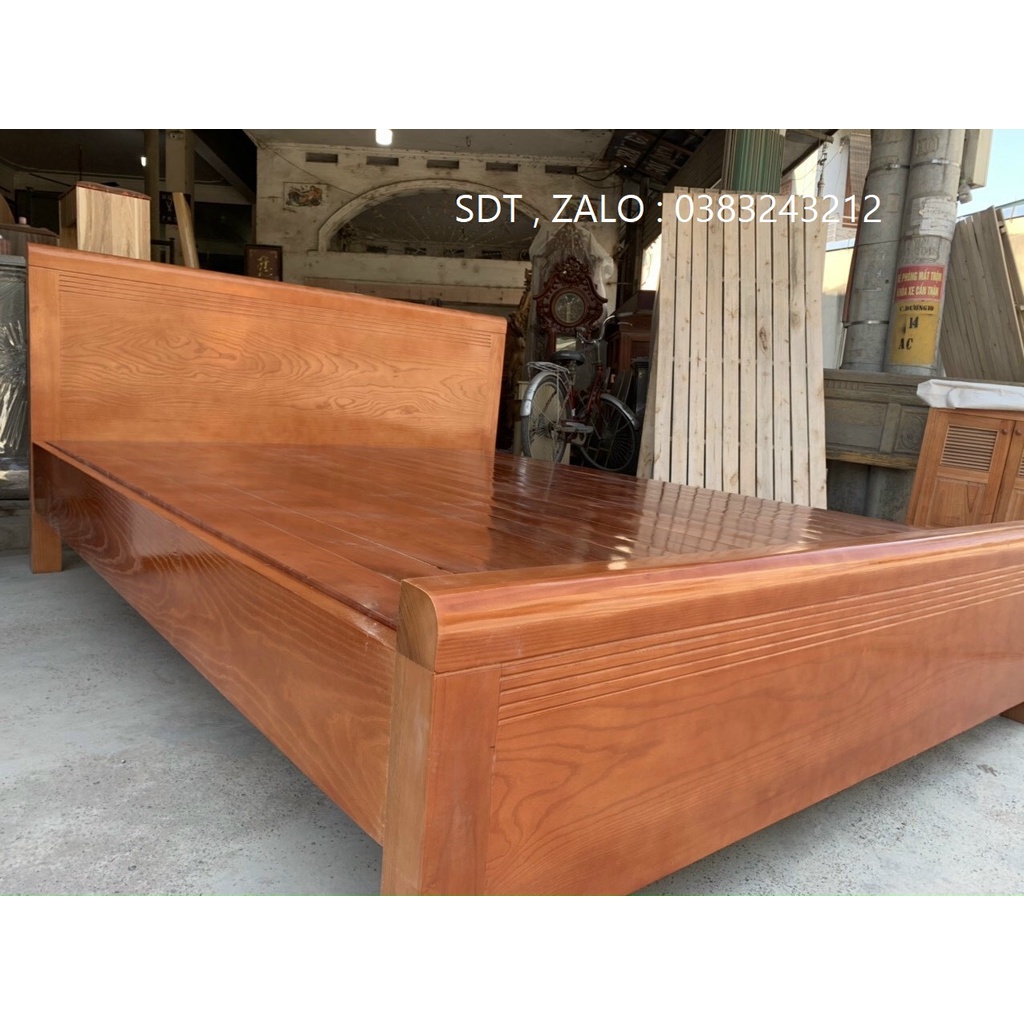 giường ngủ gỗ sồi 1m6x2m rác phản