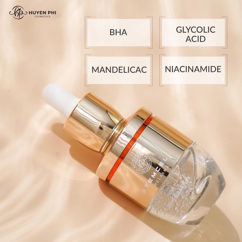 Serum Peel Da Nhân Sâm Bóc Tách Huyền Phi Stemcell Melasma tẩy tế bào chết cải thiện da khô, hỗ trợ sáng da, mờ thâm nám